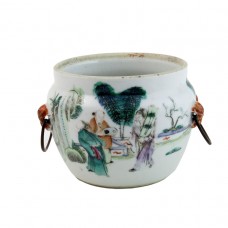 1008   A Tong-Zhi Small Famille Rose porridge Pot